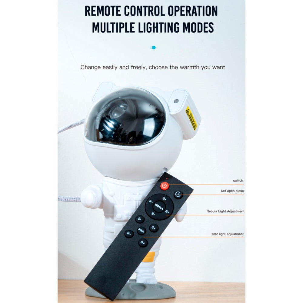 XO Astronaut Stjerne Projektor Lampe - LED - Hvid