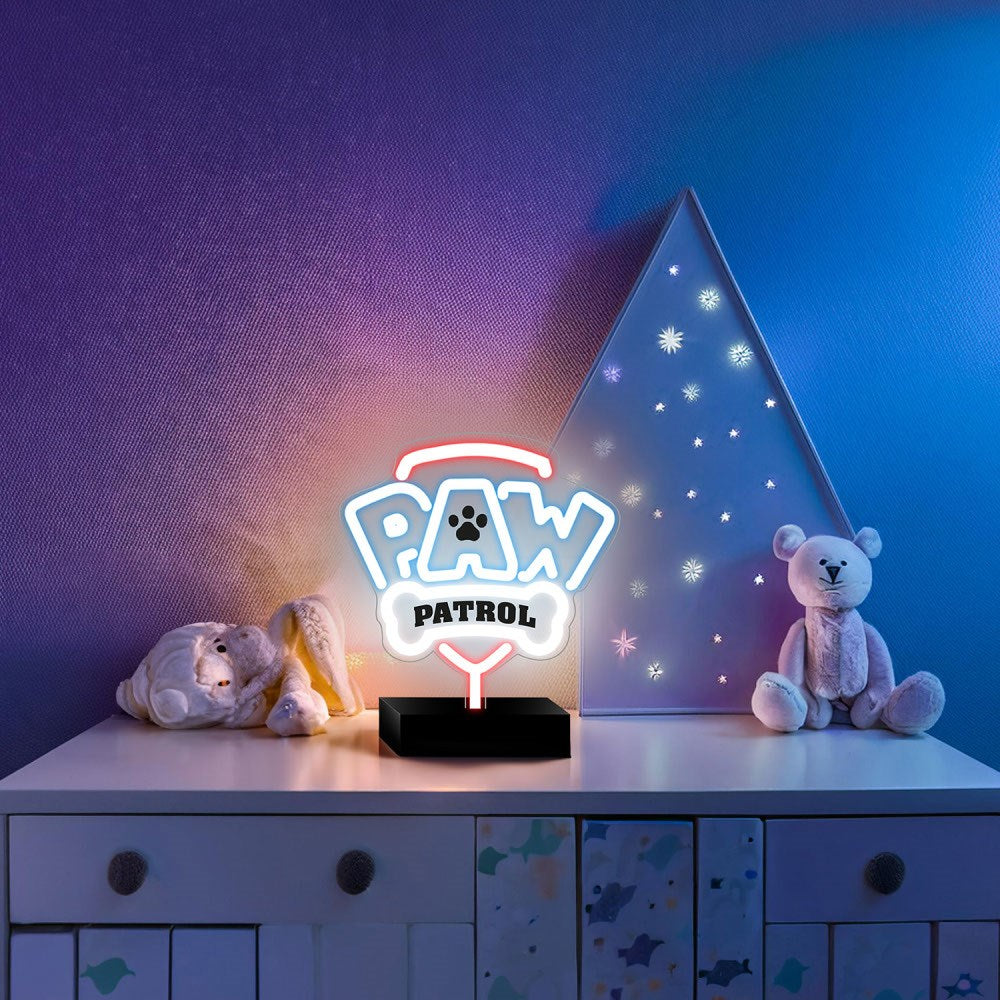Paw Patrol Neon LED Skilt på Fod