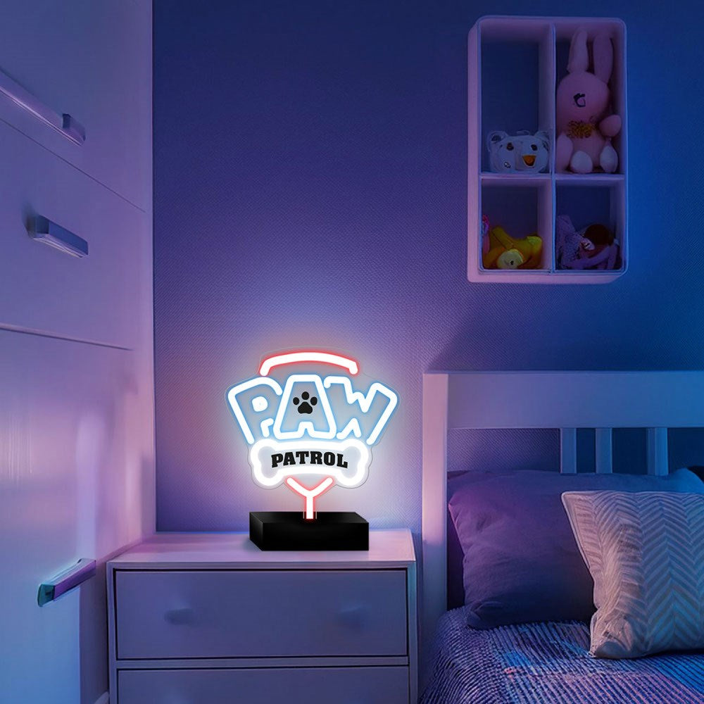 Paw Patrol Neon LED Skilt på Fod