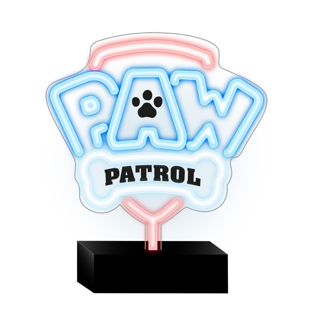 Paw Patrol Neon LED Skilt på Fod