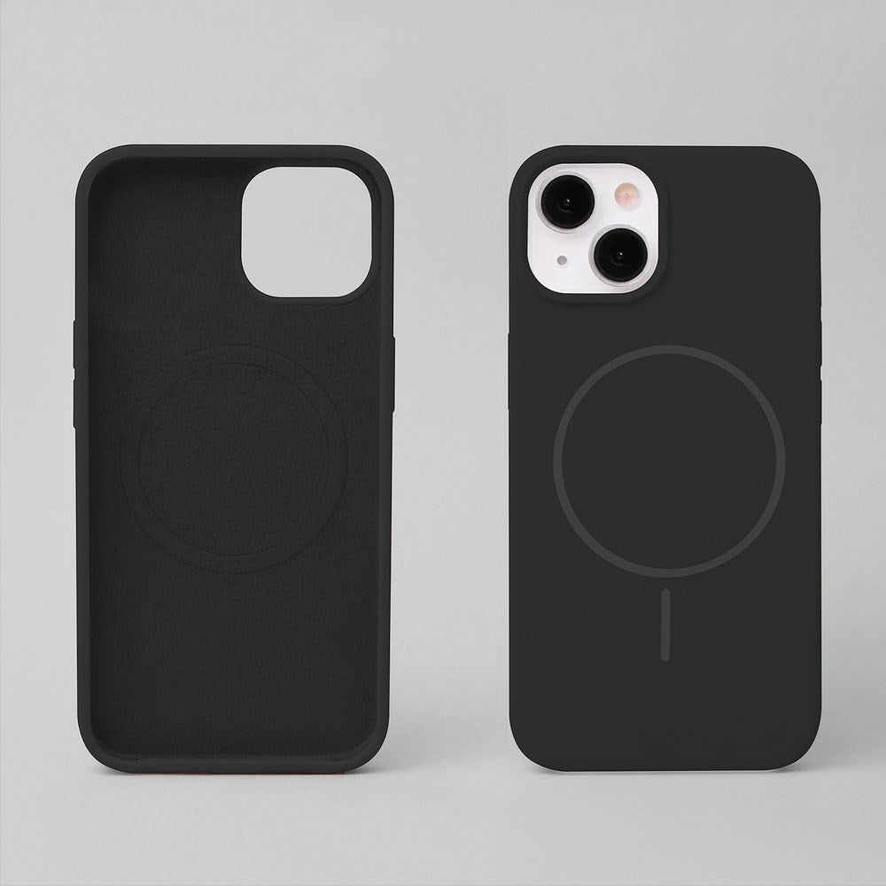 iPhone 16 Plus Silicone Thin Bagside Cover - MagSafe Kompatibel - Sort