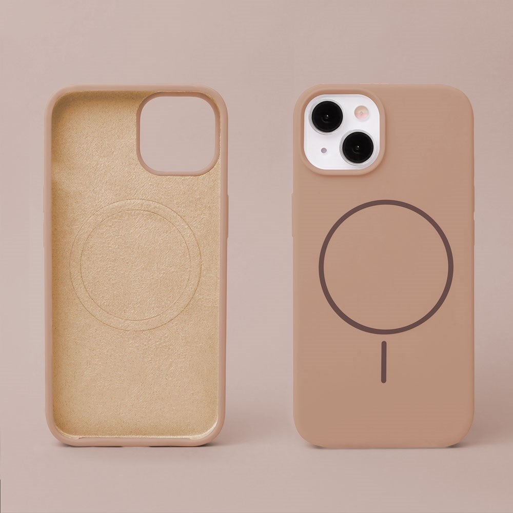 iPhone 16 Pro Silicone Thin Bagside Cover - MagSafe Kompatibel - Brun