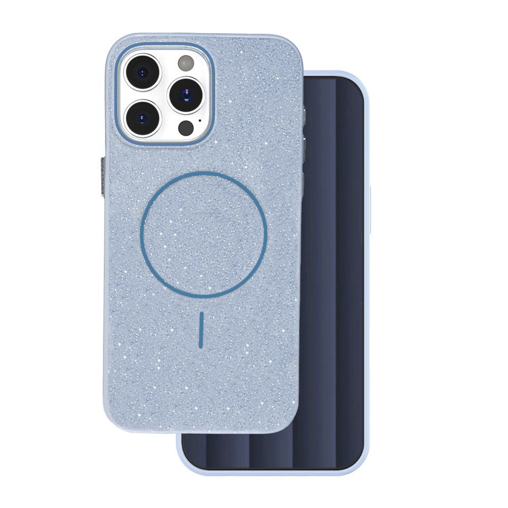 iPhone 16 Pro TFO Glitter Thin Bagside Cover - MagSafe Kompatibel - Blå