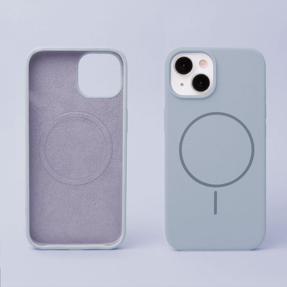 iPhone 16e Silicone Thin Bagside Cover - MagSafe Kompatibel - Lyseblå