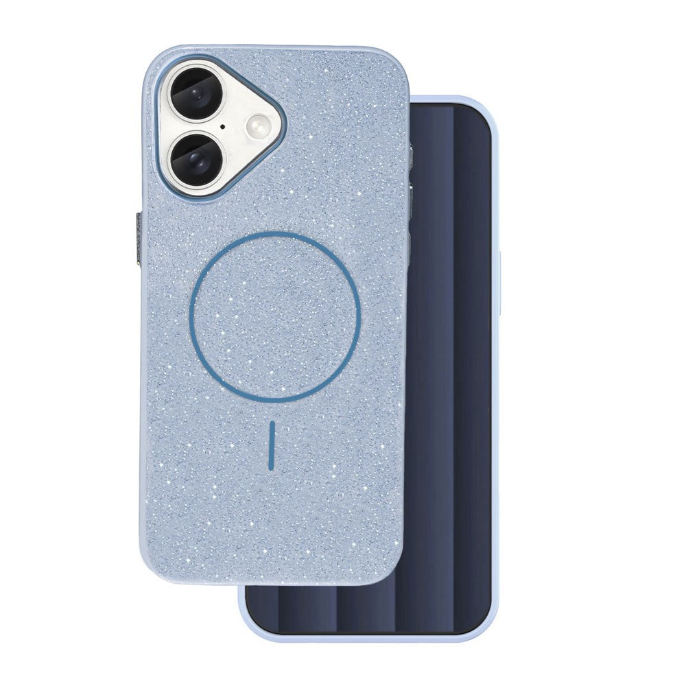 iPhone 17 Pro TFO Glitter Thin Bagside Cover - MagSafe Kompatibel - Blå