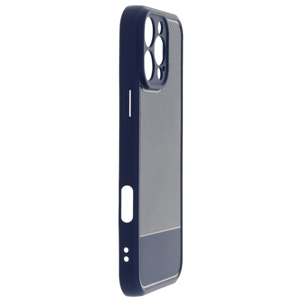 iPhone 17 TFO Simple Carbon Bagside Cover - Blå