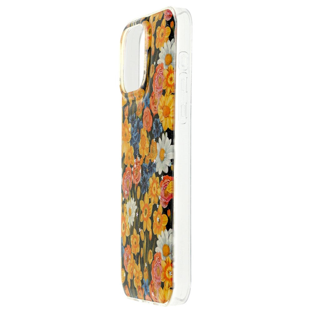 iPhone 17 Pro TFO Glow Glam Bagside Cover - Orange / Blomster