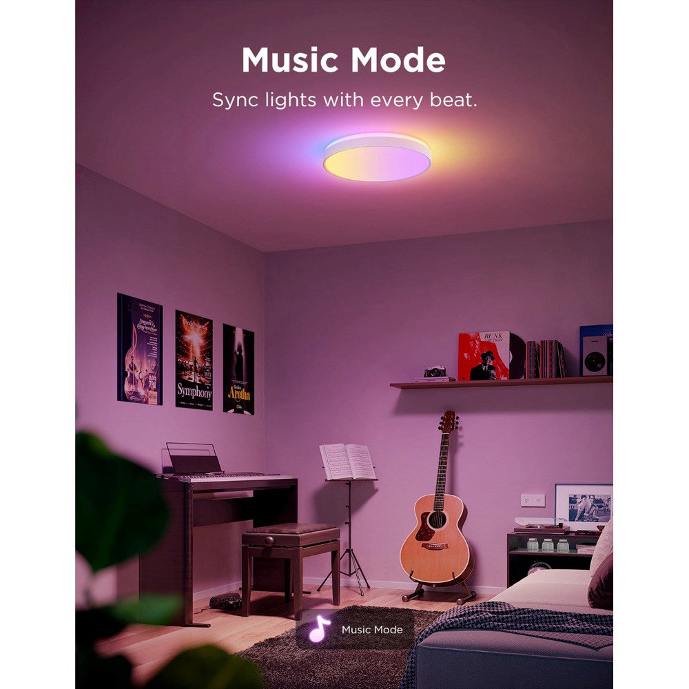 Govee - Round Smart Ceiling Light (Mål: 15") - Hvid