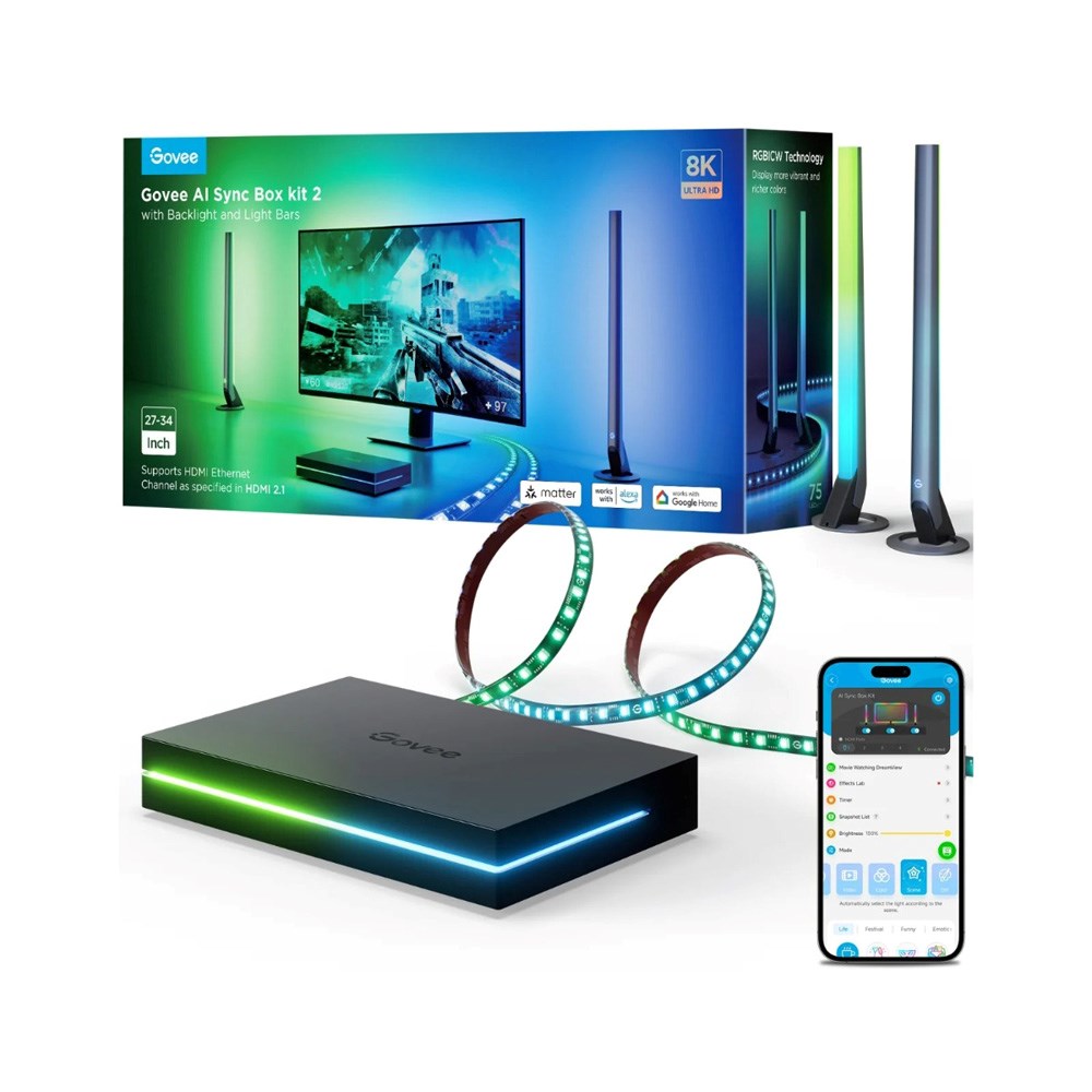 Govee AI Sync Box Kit 2 - inkl. 2 x Light Bars - 27-34"