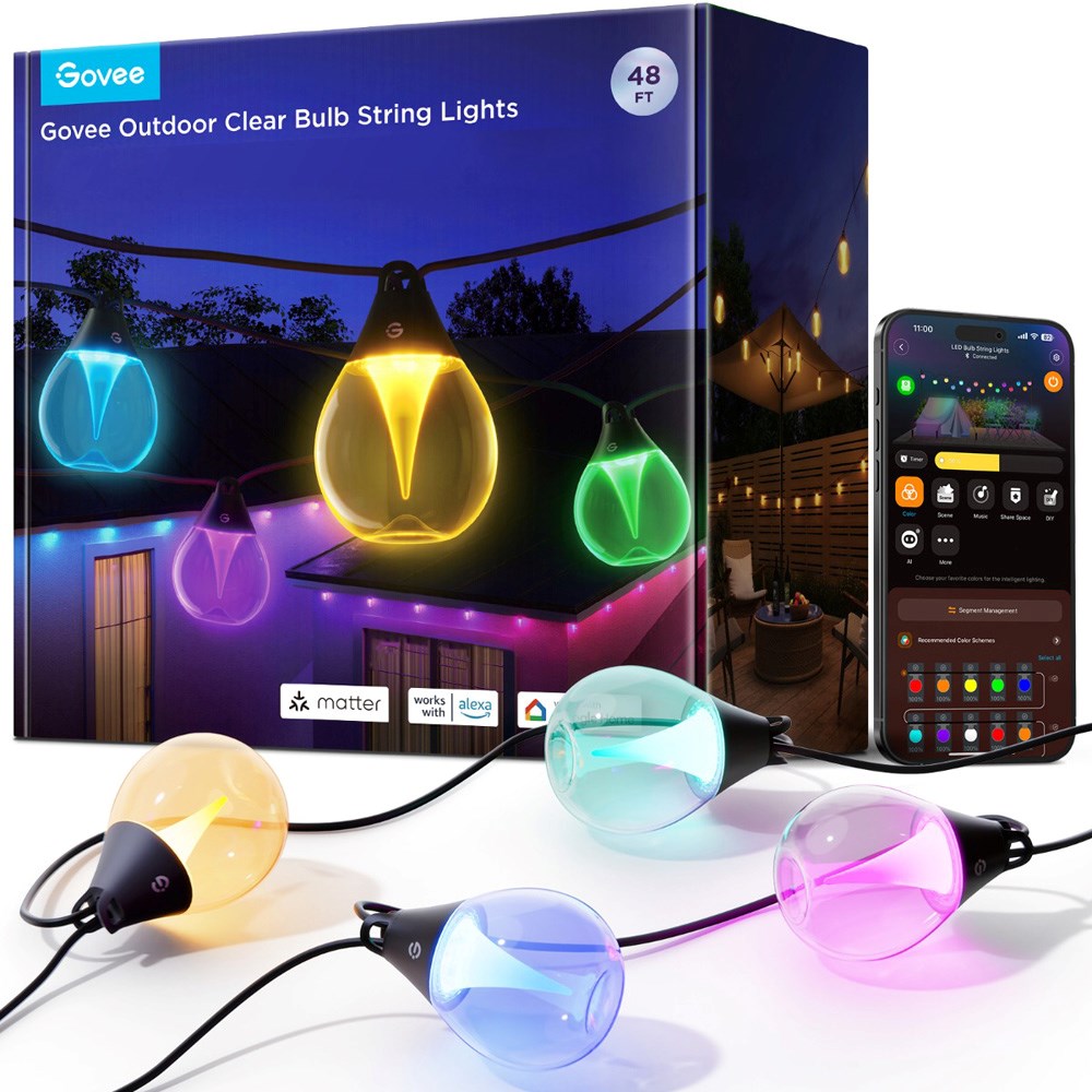 Govee - Outdoor Clear Bulb String Lights