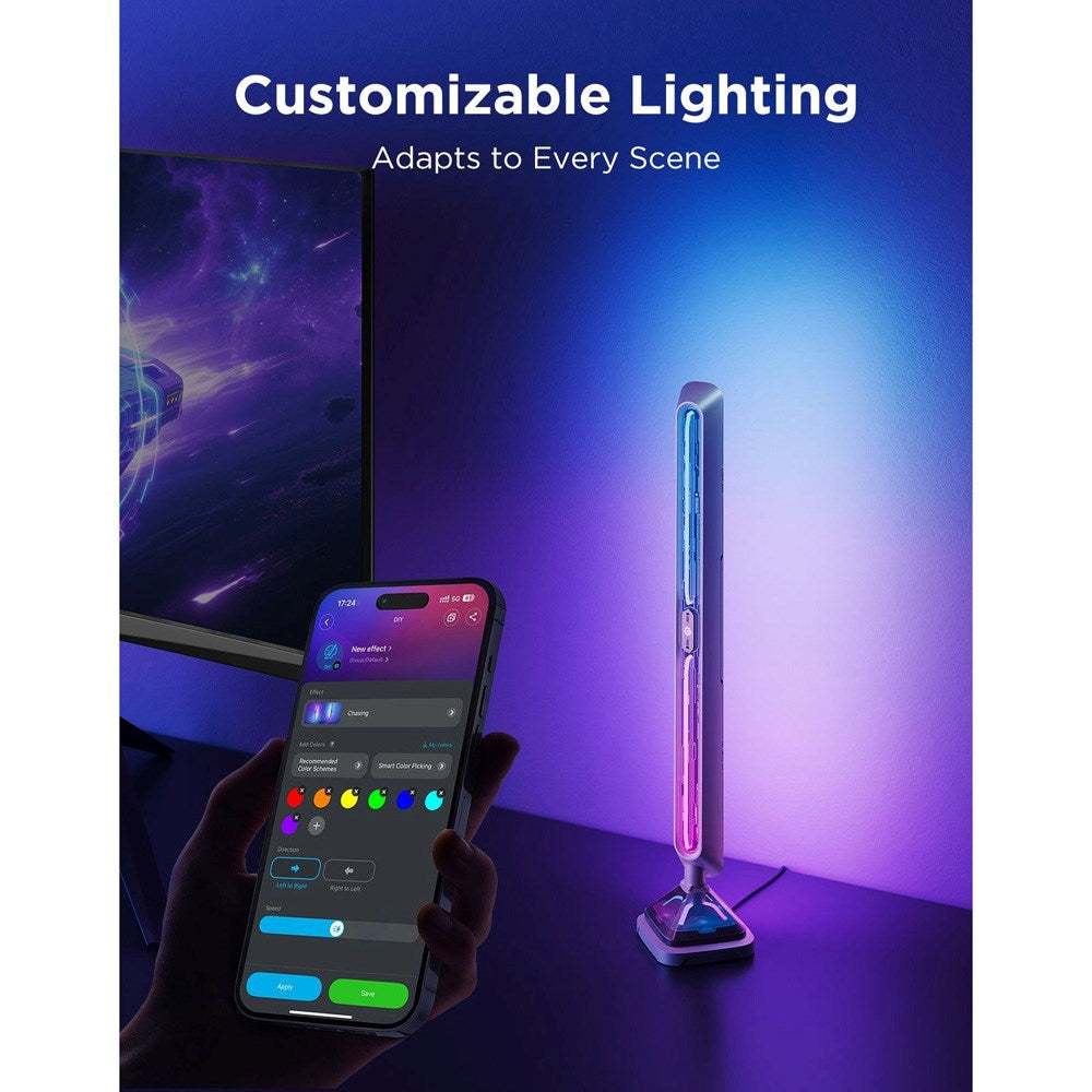 Govee Smart Gaming Light Bars Pro - Tresidet Design - Gennemsigtig / Metal