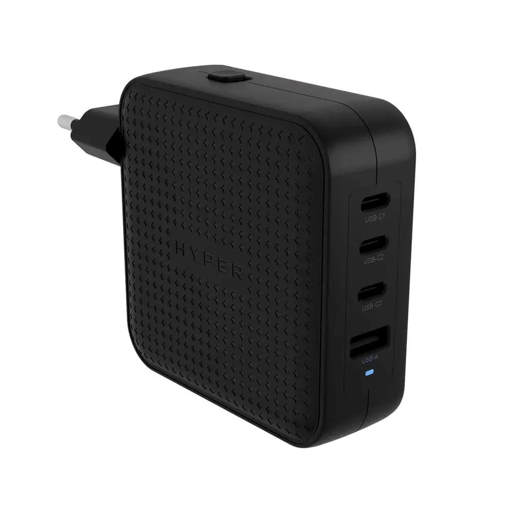 Targus HyperJuice 100W Rejseoplader m. 1x USB-A / 3x USB-C / 4x Adapterstik - Sort