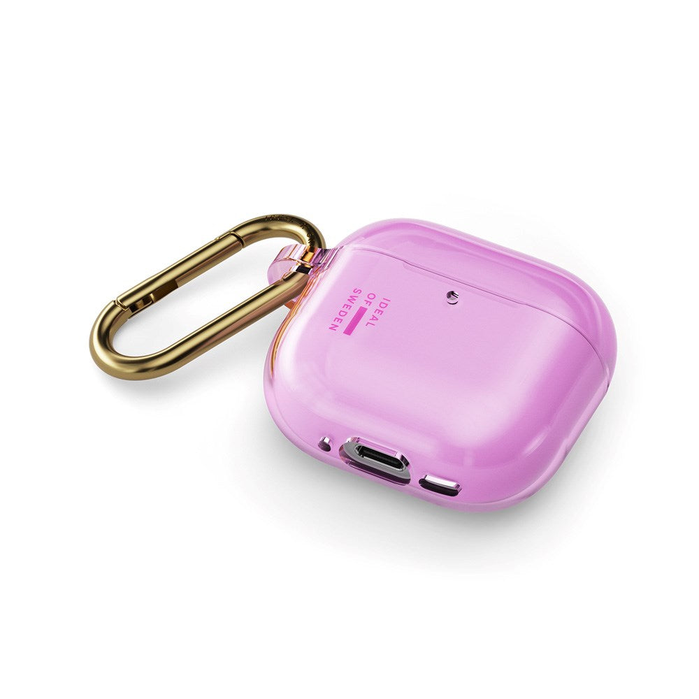 iDeal of Sweden AirPods (4. generasjon) Clear Case m. Karabinkrok - Lys rosa