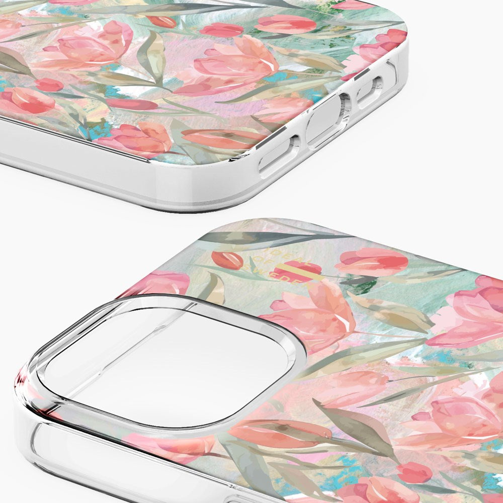 iPhone 17e / 16e / 15 / 14 / 13 iDeal Of Sweden Clear Cover - MagSafe Kompatibel - Tulip Bloom