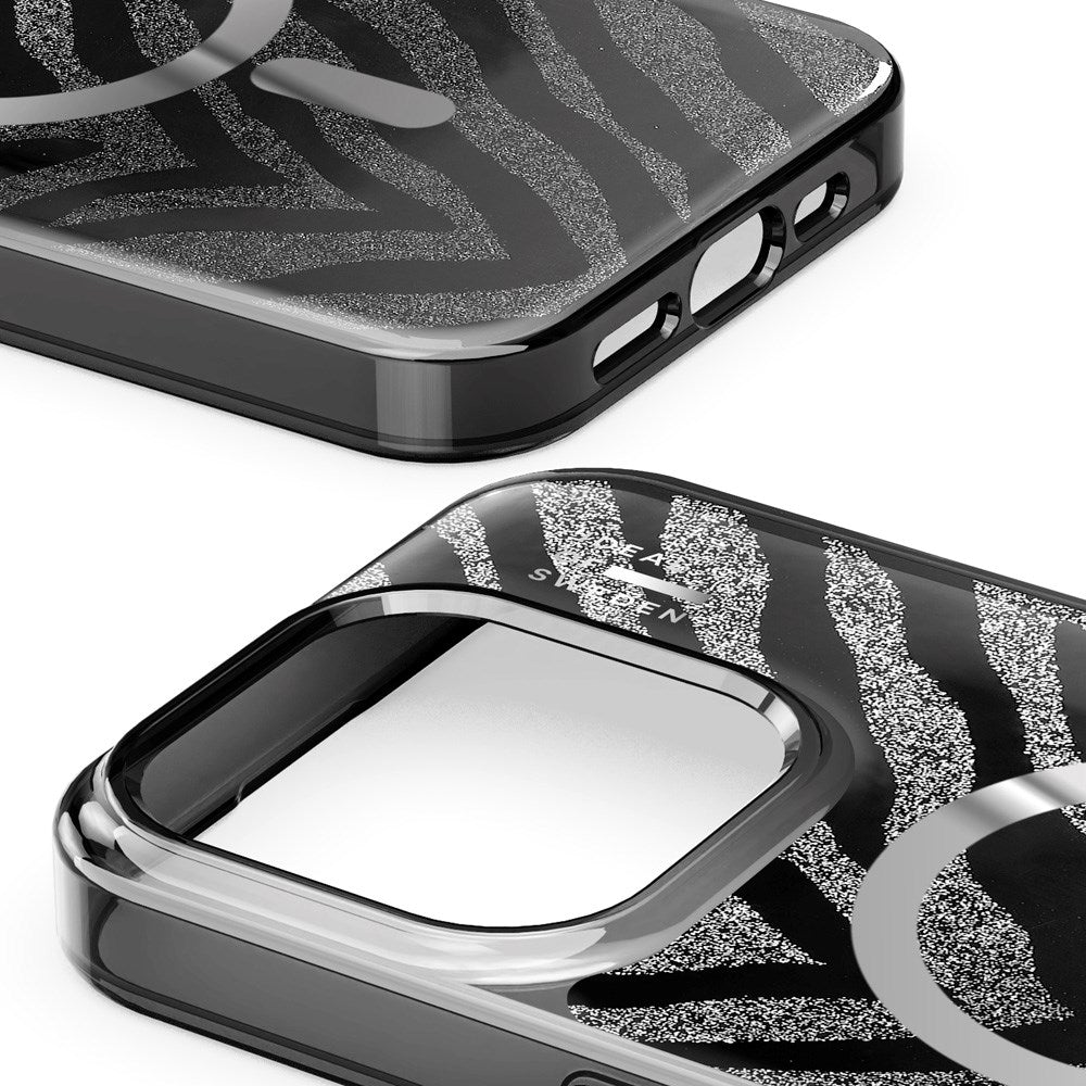 iPhone 16e / 15 / 14 / 13 iDeal Of Sweden Clear Cover - MagSafe Kompatibel - Zebra Mystique