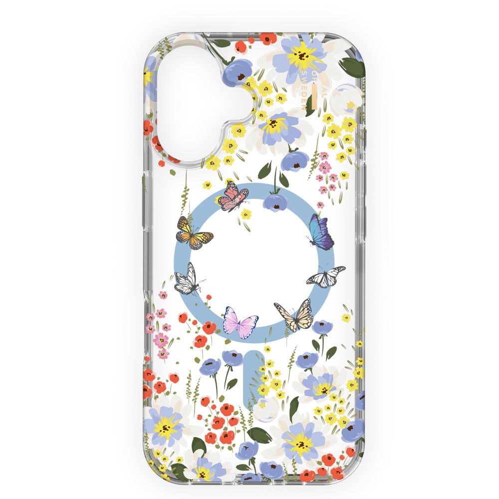 iPhone 16 iDeal Of Sweden Clear Case - MagSafe-kompatibel - Artistic Garden