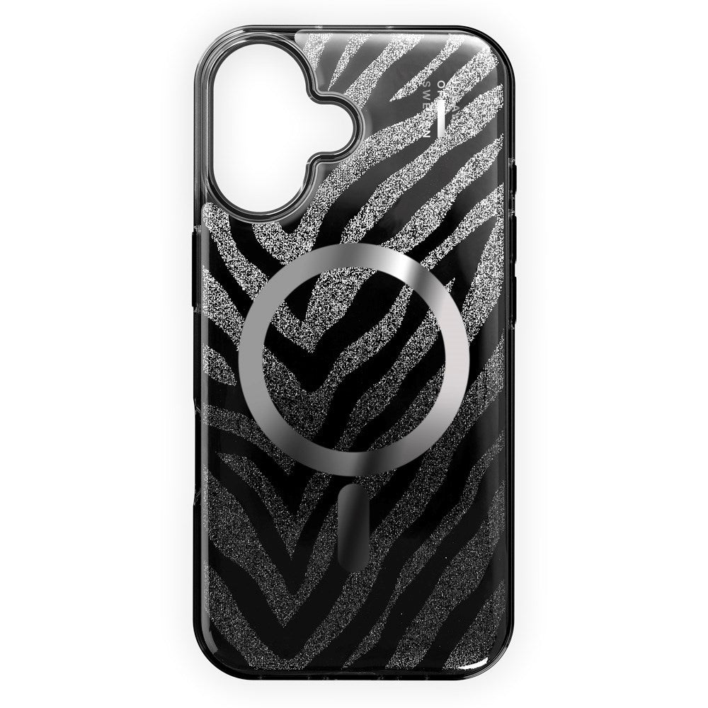 iPhone 16 iDeal Of Sweden Clear Cover - MagSafe Kompatibel - Zebra Mystique