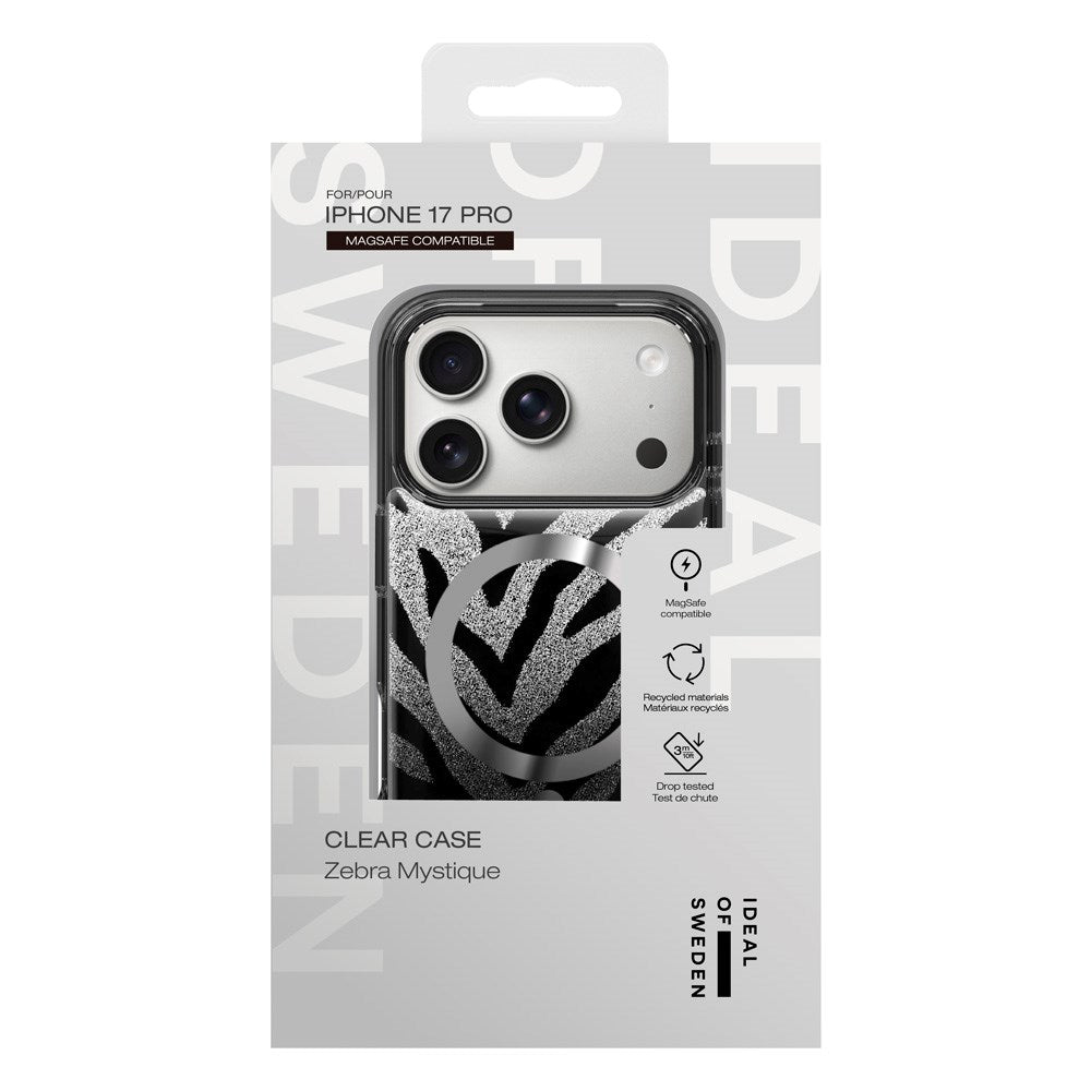 iPhone 17 Pro iDeal Of Sweden Clear Cover - MagSafe Kompatibel - Zebra Mystique