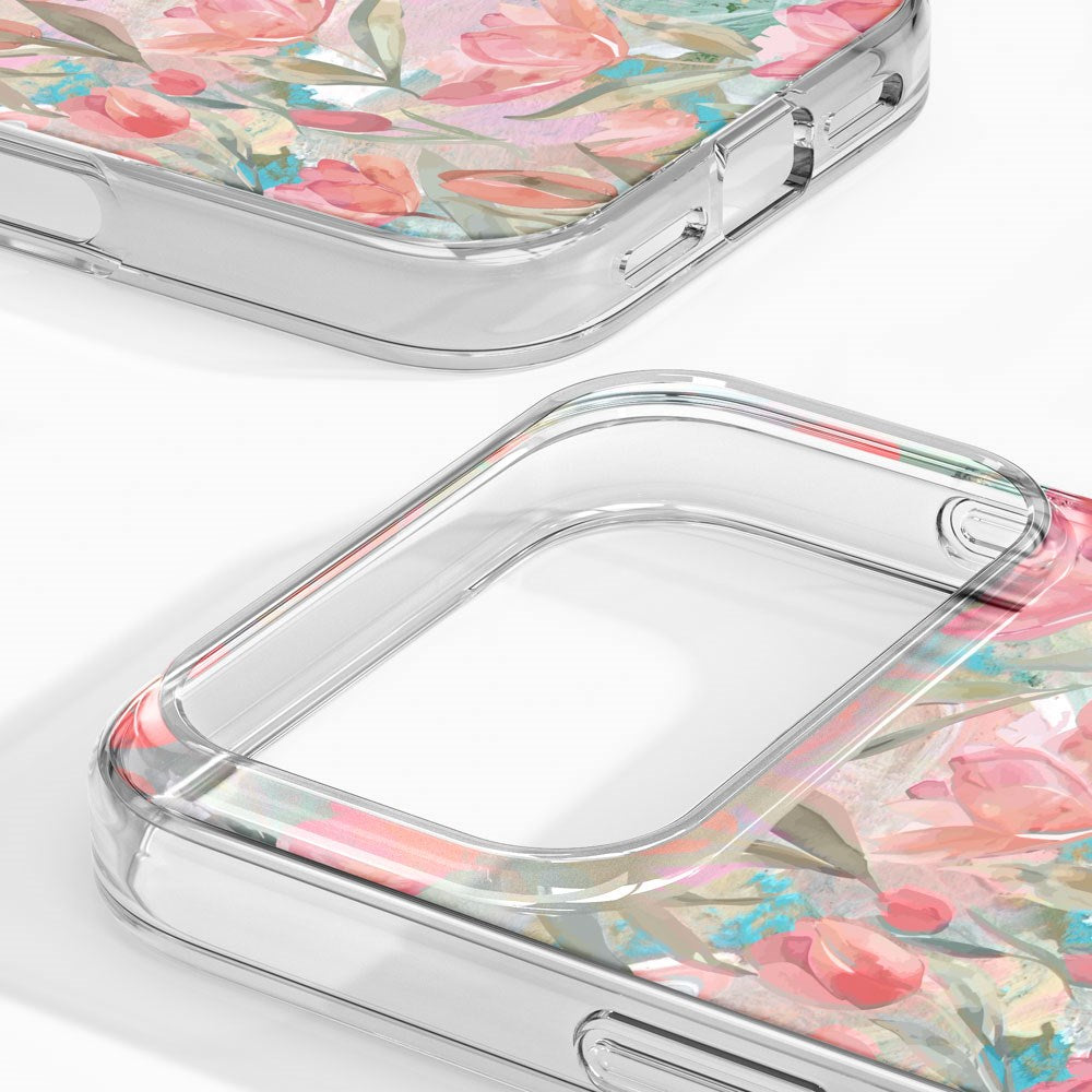 iPhone 17 Pro Max iDeal Of Sweden Clear Cover - MagSafe Kompatibel - Tulip Bloom