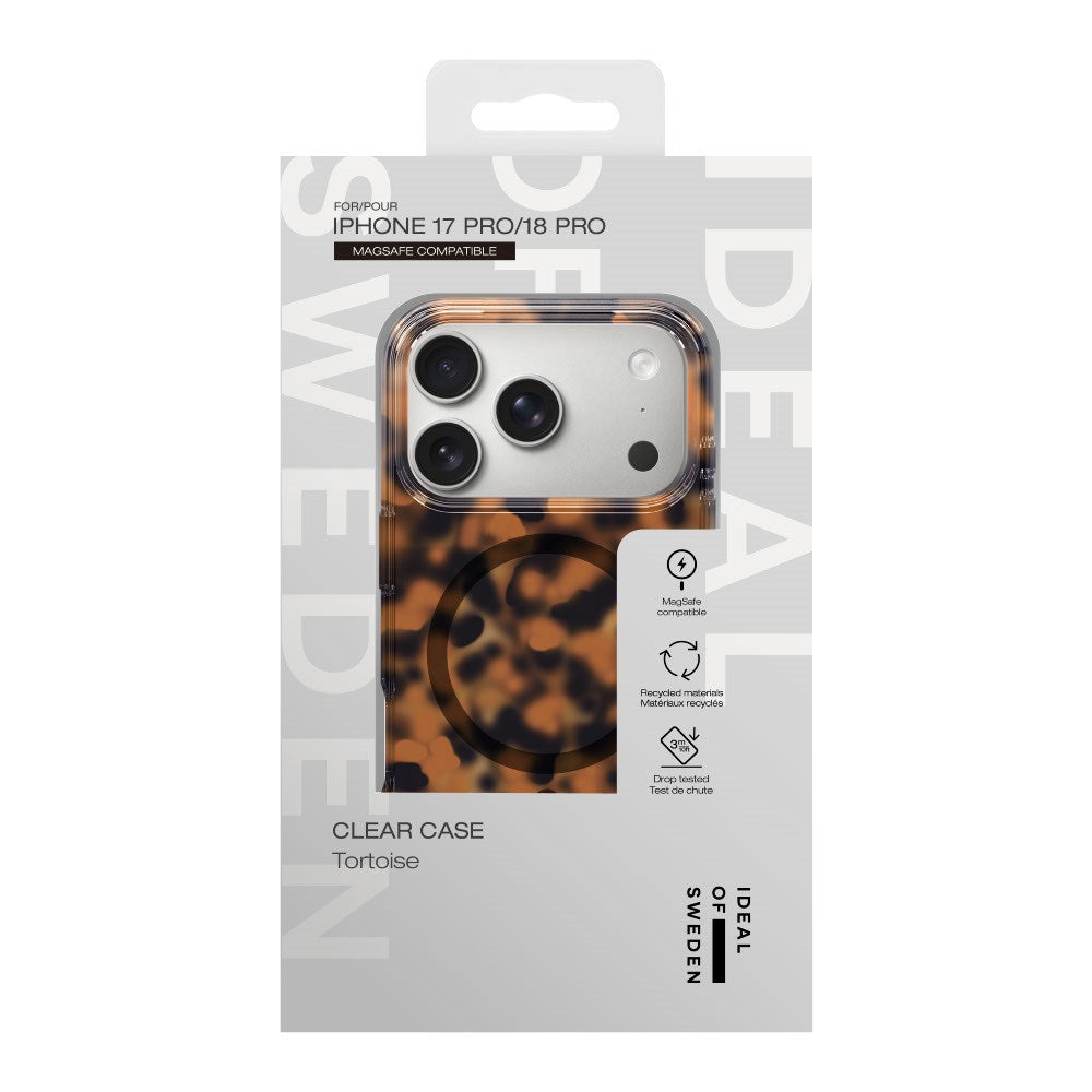 iPhone 18 Pro / 17 Pro iDeal Of Sweden Clear Cover - MagSafe Kompatibel - Tortoise
