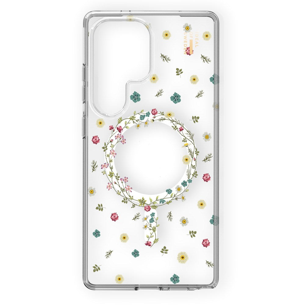 Samsung Galaxy S25 Ultra iDeal Of Sweden Clear Case - Trådløs lading - Petite Floral