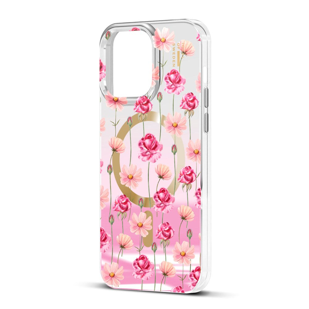 iPhone 15 Pro Max iDeal Of Sweden Mirror Cover - MagSafe Kompatibel - Rose Blush Floral
