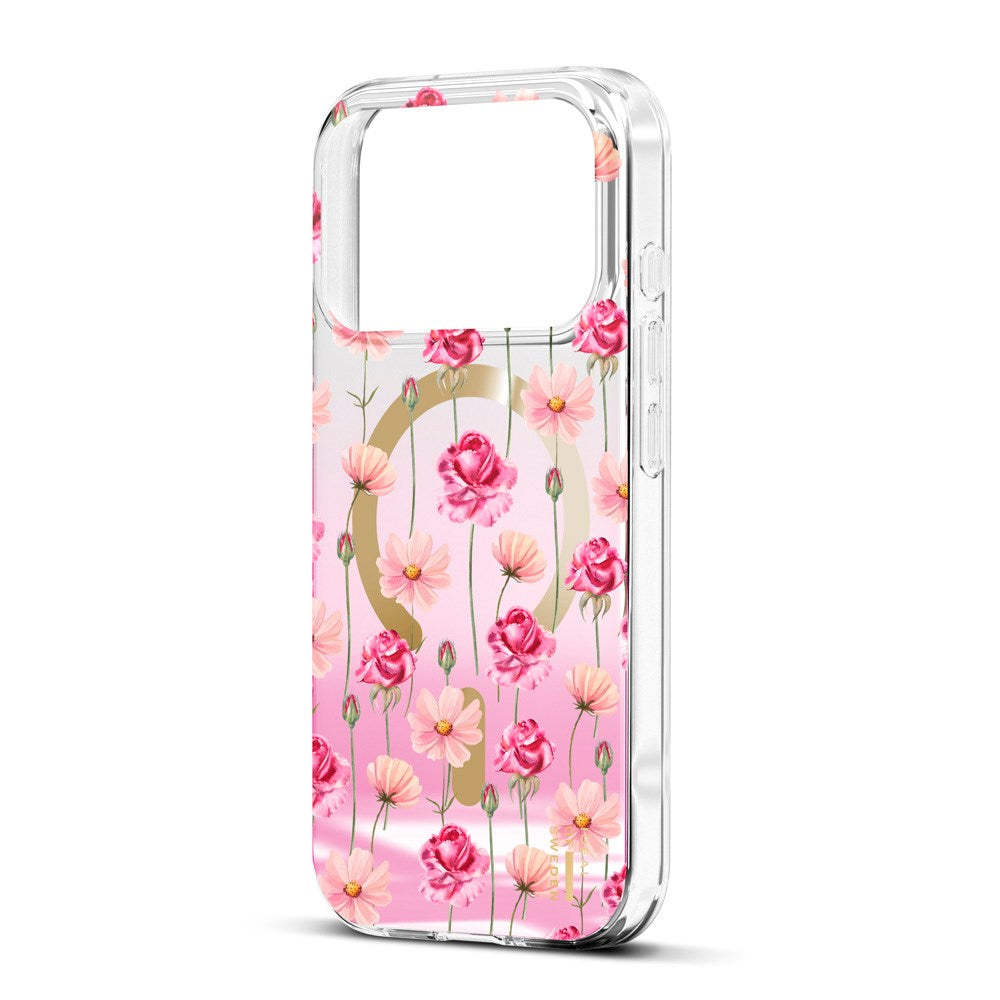 iPhone 17 Pro Max iDeal Of Sweden Mirror Cover - MagSafe Kompatibel - Rose Blush Floral