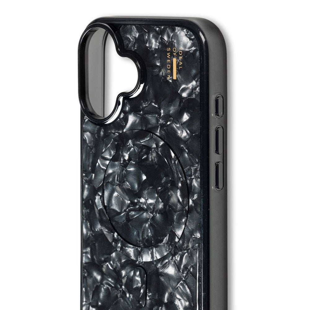 iPhone 16 iDeal Of Sweden Pearlized deksel - MagSafe-kompatibel - Svart