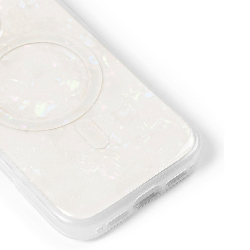 iPhone 16 iDeal Of Sweden Pearlized deksel - MagSafe-kompatibel - Hvit