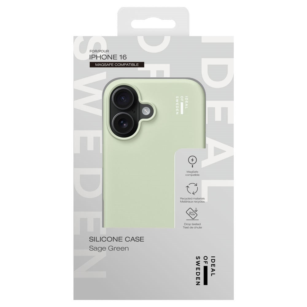 iPhone 16 iDeal Of Sweden Silikone Cover - MagSafe Kompatibel - Sage Green