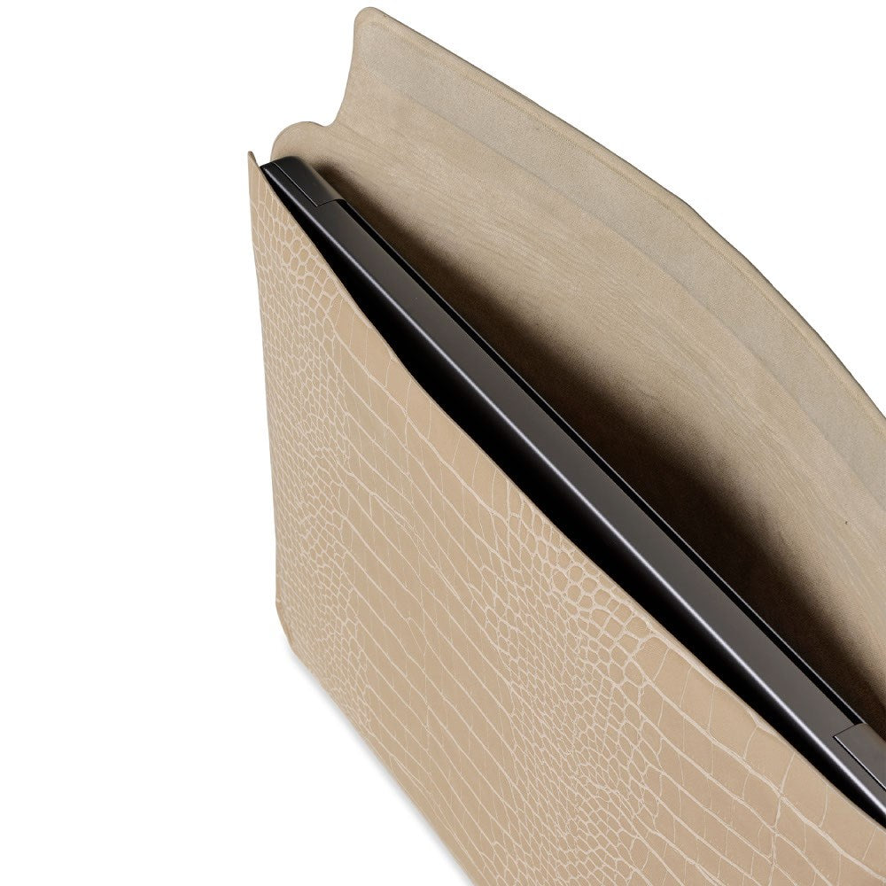 iDeal of Sweden 16" Laptop Sleeve - Warm Beige Croco