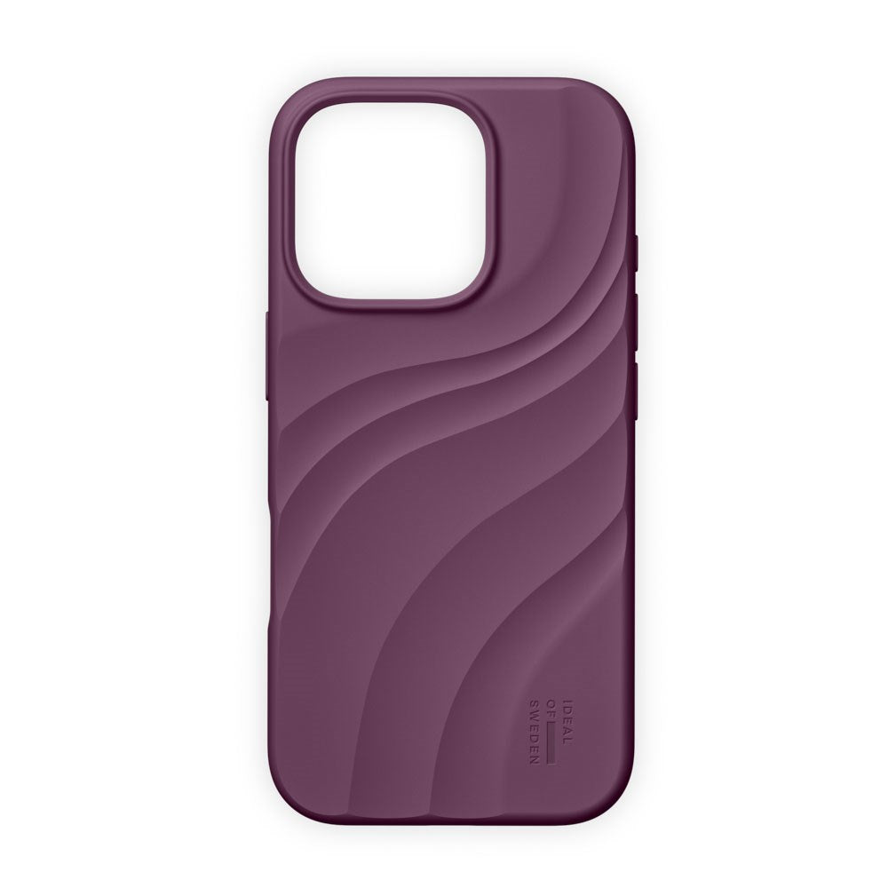 iPhone 16 Pro iDeal of Sweden Soft Swirl Silikone Cover - MagSafe Kompatibel - Velvet Plum