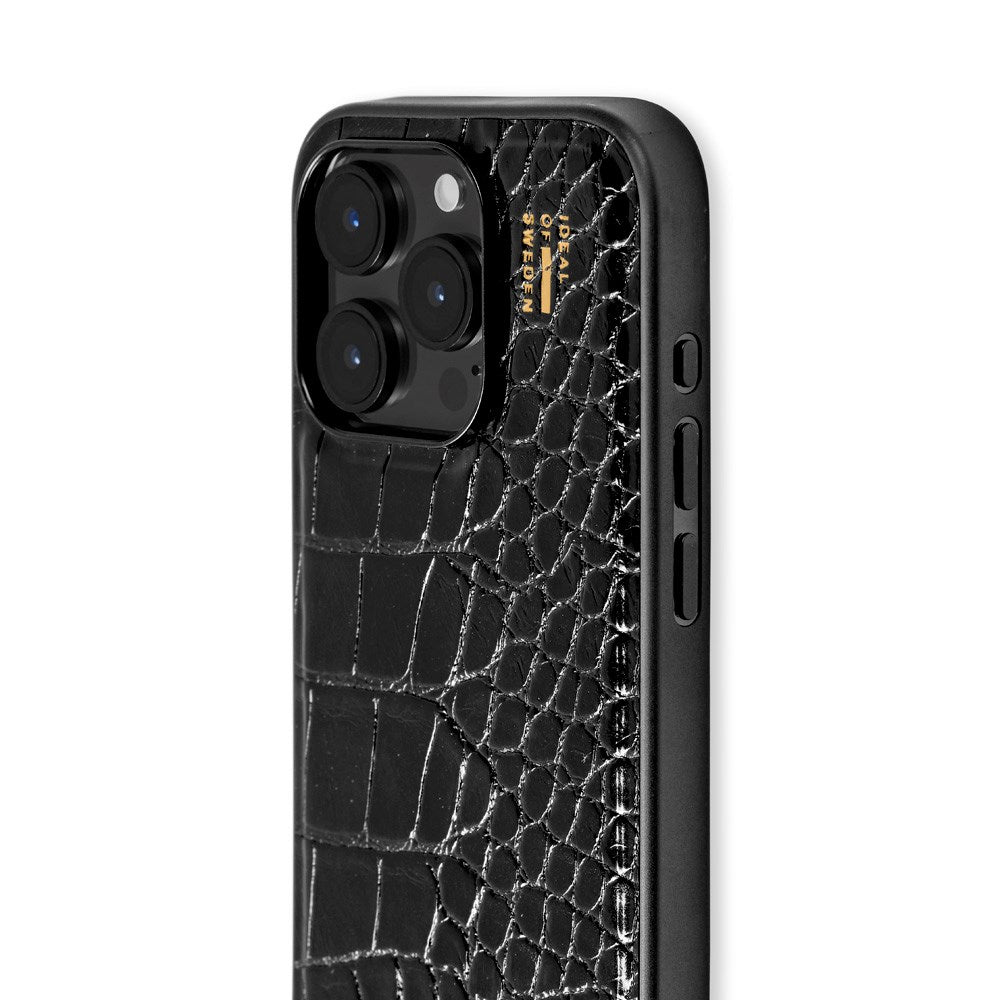 iPhone 14 Pro iDeal Of Sweden Vegan Lærveske - Svart Croco