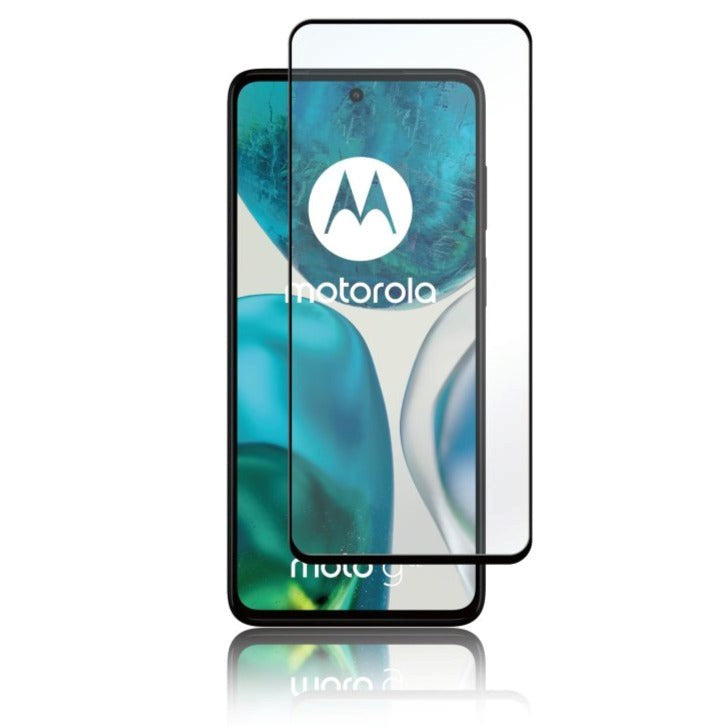 Motorola Moto G52 / G82 PANZER Premium Full-Fit-glass - herdet glass - svart kant