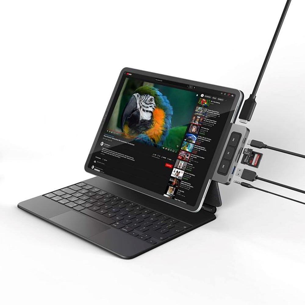 Hyperdrive USB-C Media iPad Adapter 6-in-1 - Grå