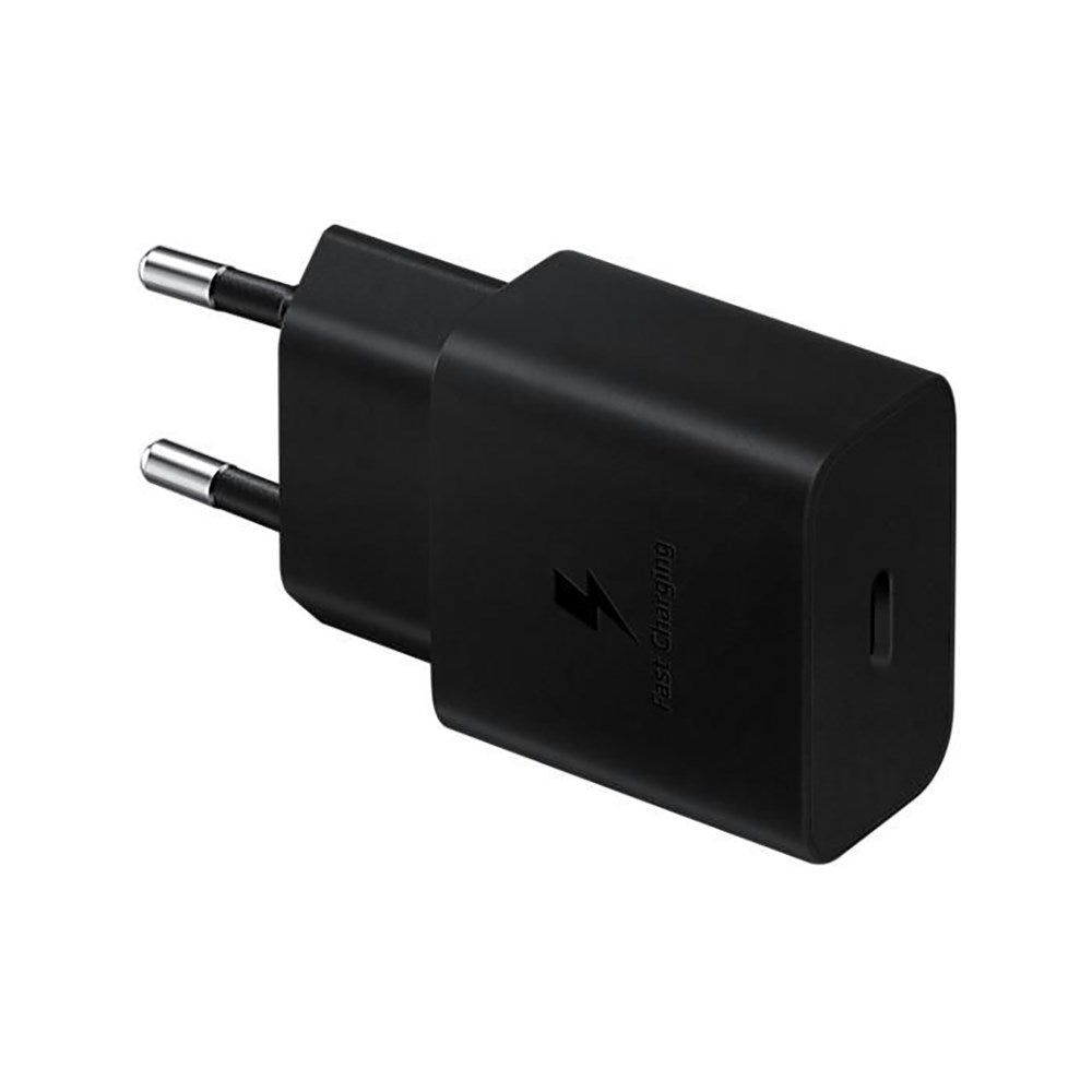 Original Samsung Fast Charger 15W Vegglader m. USB-C til USB-C-kabel - Svart