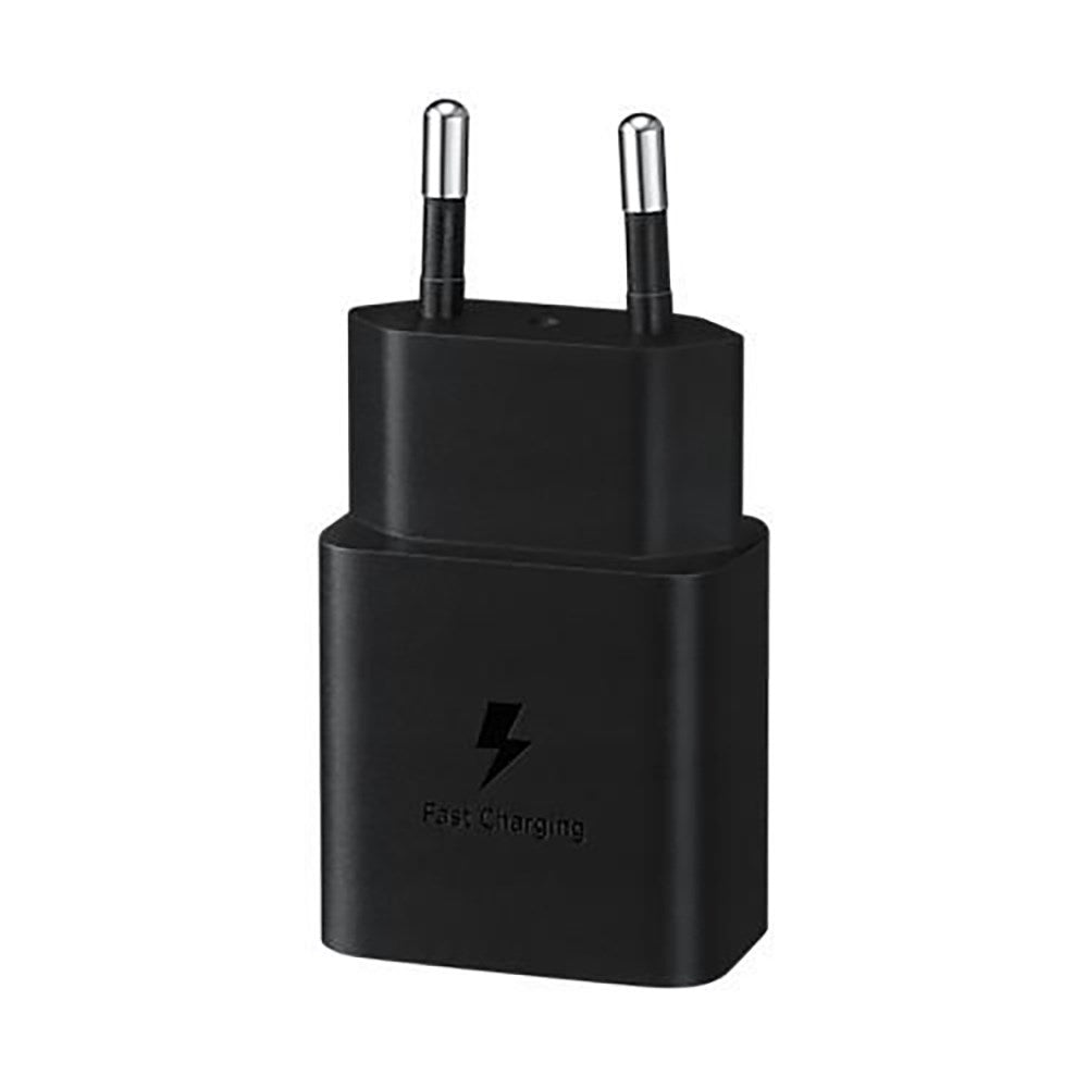 Original Samsung Fast Charger 15W Vegglader m. USB-C til USB-C-kabel - Svart