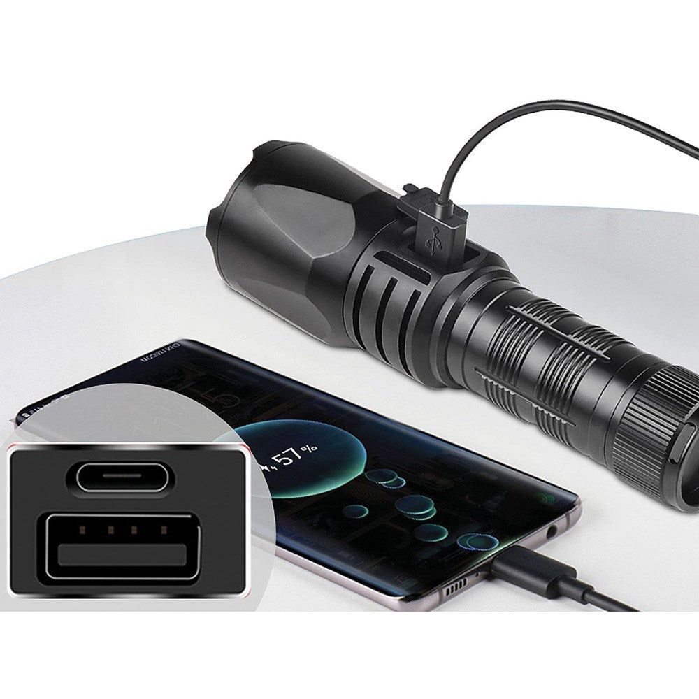 Sandberg Survivor Powerbank 5000 mAh lommelykt m. 1x USB-A - Svart