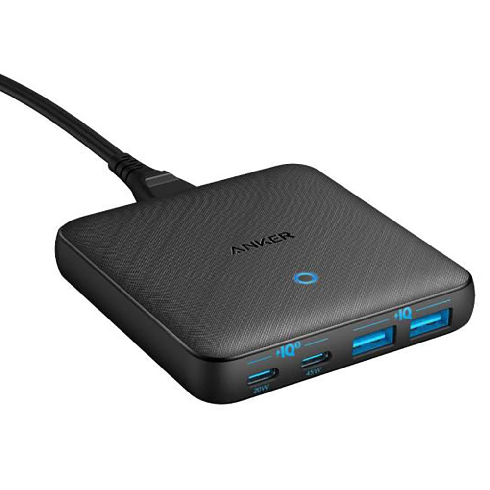 Anker Powerport Atom III Slim 65W strømforsyningsadapter 2x PD USB-C & 2x USB-A - Svart