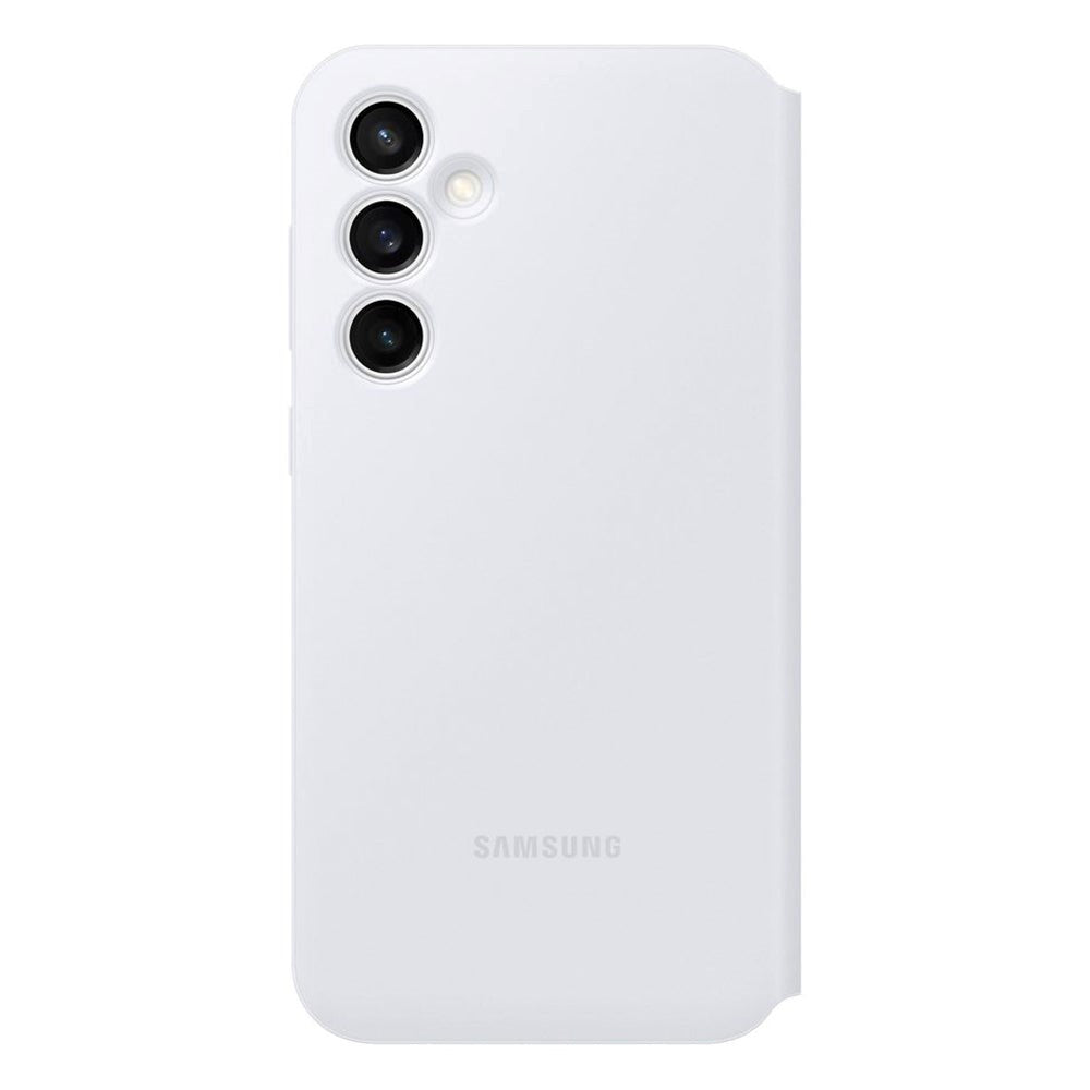 Original Samsung Galaxy S23 FE Smart Clear View Cover - Hvid (EF-ZS711CWEGWW)