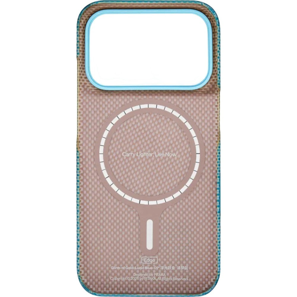 Pitaka iPhone 18 Pro / 17 Pro Edge Bagside Cover - MagSafe Kompatibel - Lucid Blue