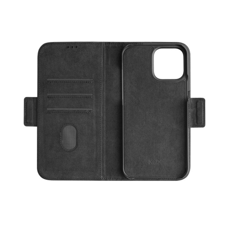 iPhone 13 Pro Max Key Nordfjord Slim Wallet Skinndeksel m. Veske - Svart