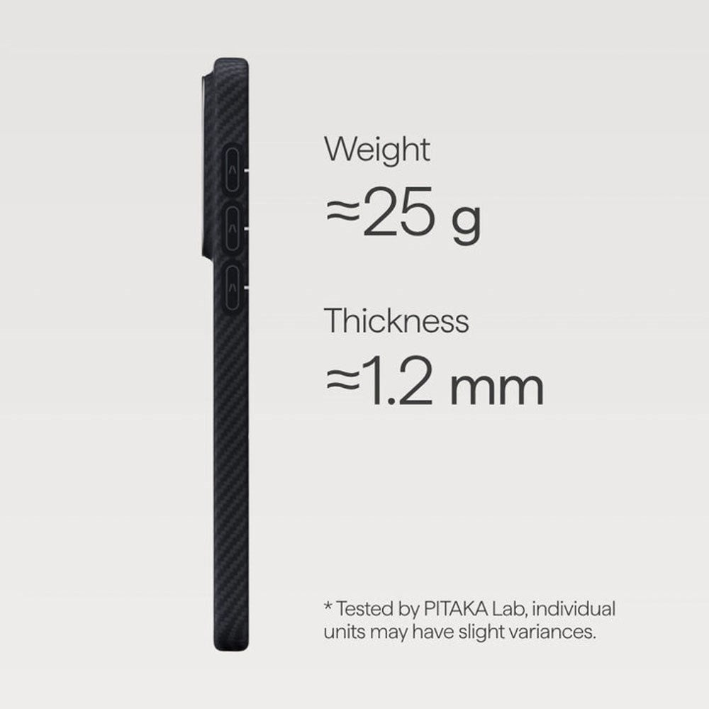 Samsung Galaxy S26 PITAKA Edge Bagside Cover - MagSafe Kompatibel - Black / Grey Twill