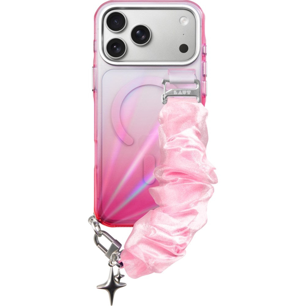 LAUT iPhone 18 Pro Max / 17 Pro Max NOVA GLOW Cover m. Strop og Stjerne Charm - MagSafe Kompatibel - Lyserød