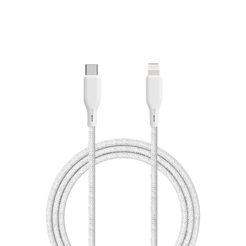 Upström Ëssentials USB-C til MFI Lightning-kabel 27W 2,5m - Hvit