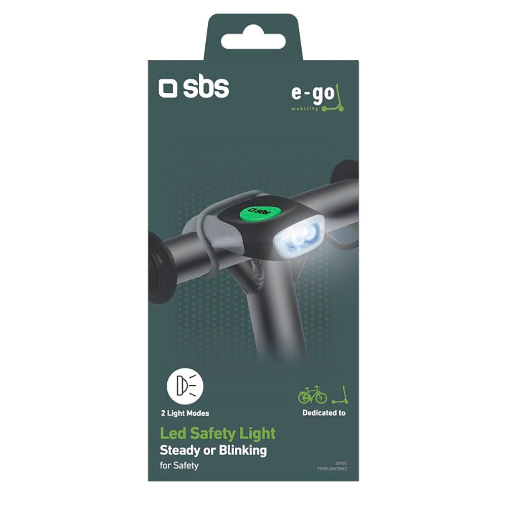 SBS LED sikkerhetslys for sykkel og scooter - svart