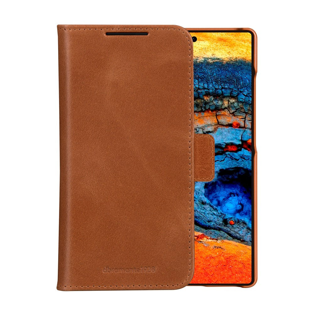 dbramante1928 Heather - Samsung Galaxy S25 Ultra - 2-i-1 flipdeksel i ekte skinn - brun