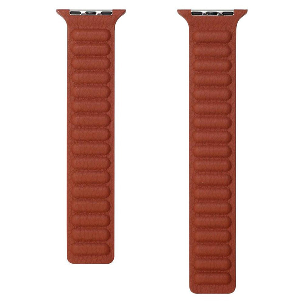 Lippa Apple Watch (38/40/SE/41/42 mm) magnetisk lærreim - brun