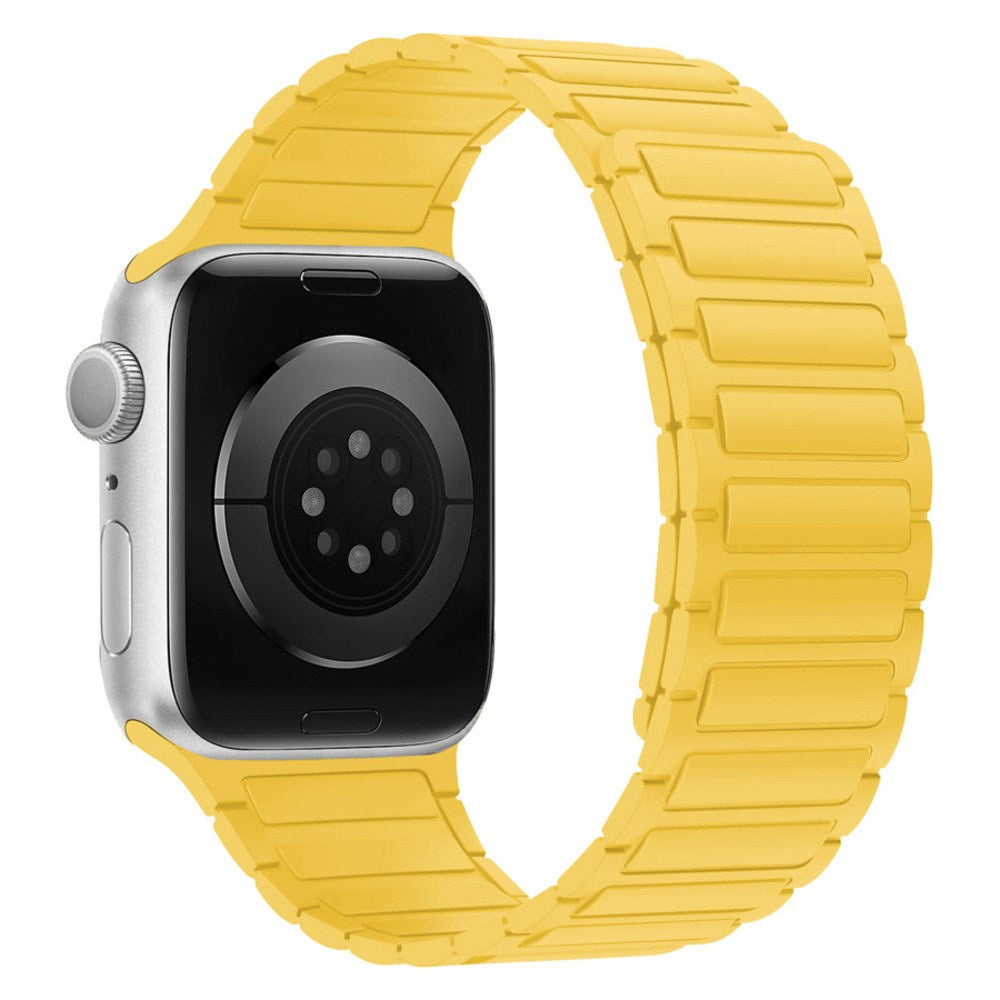 Lippa Apple Watch (38/40/41/42 mm) Magnetisk Silikone Urrem - Gul