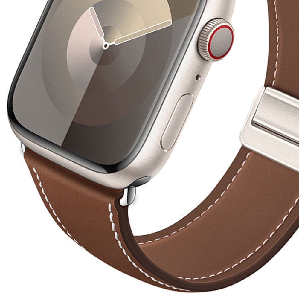 Lippa Apple Watch (38/40/41/42 mm) Magnetisk Kunstlæder Urrem - Brun
